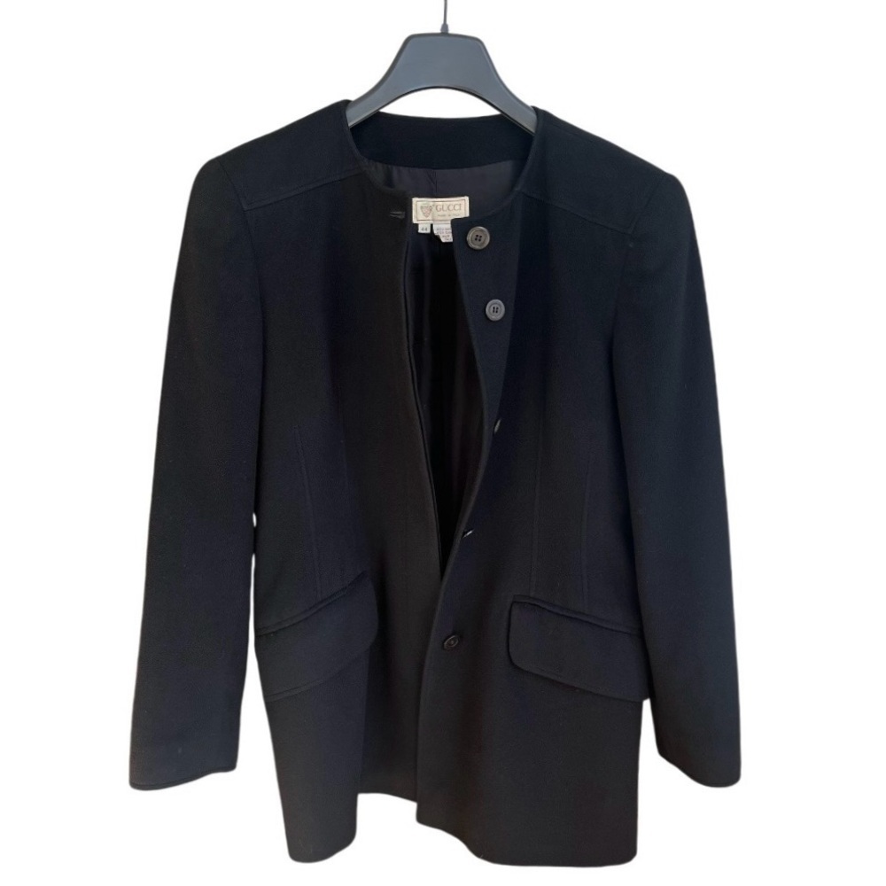 Gucci | Cashmere Vintage Jacket | Tailored Black Blazer | Women’s Size 8 | NWOT